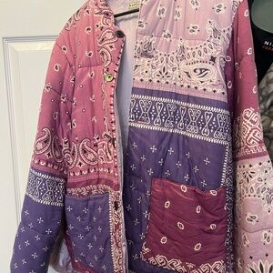 Kapital Pink and Purple Patchwork Jacket